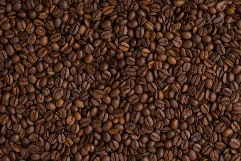 Roasted coffee beans background abstract Stock Photos