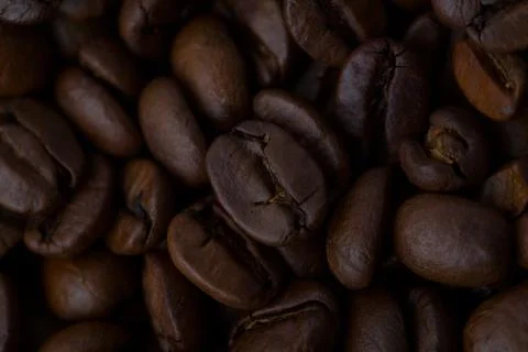 Roasted coffee beans background abstract Stock Photos