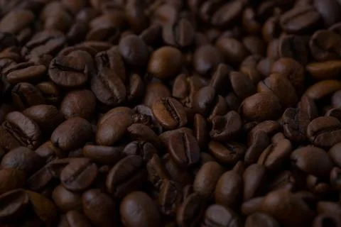 Roasted coffee beans background abstract Stock Photos