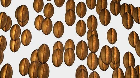 Roasted coffee beans background with copy space for text and advertisements. Stock Photos
