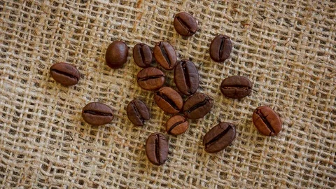 Roasted coffee beans background. Stock Footage 100561708