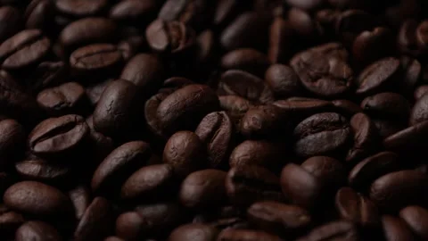 Roasted coffee beans background Stock Footage 276451847