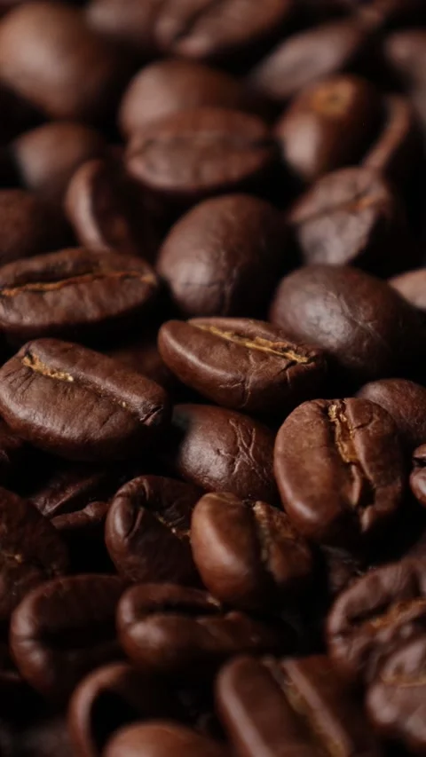 Roasted coffee beans background Stock Footage 276451892