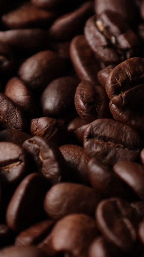Roasted coffee beans background Stock Footage 276451907