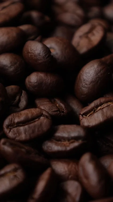 Roasted coffee beans background Stock Footage 276451913