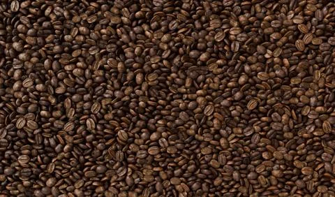 Roasted coffee beans background pattern concept Stock Photos