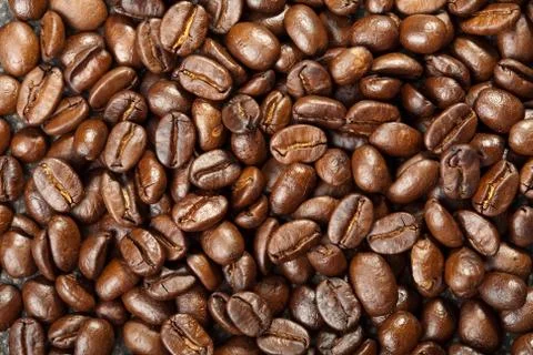 Roasted coffee beans background Stock Photos