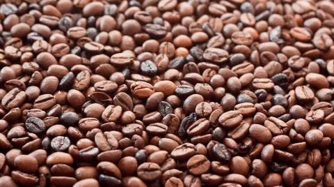 Roasted coffee beans background Stock Photos