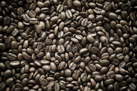Roasted coffee beans background Stock Photos