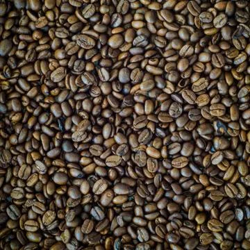 Roasted coffee beans background Stock Photos