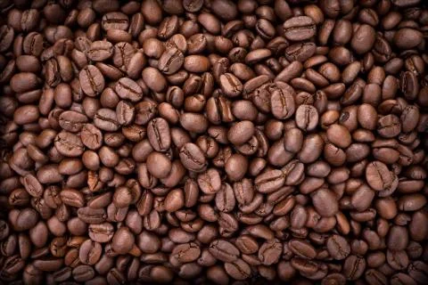 Roasted coffee beans background Stock Photos