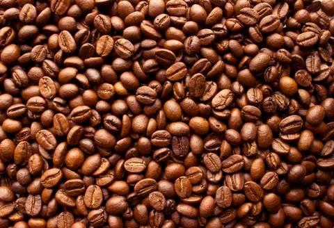 Roasted coffee beans background 스톡 사진
