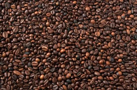 Roasted coffee beans background Stock Photos