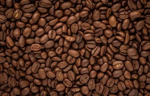Roasted coffee beans background Stock Photos
