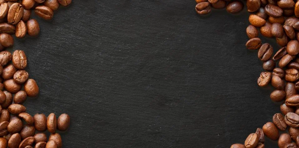 Roasted coffee beans background Stock Photos
