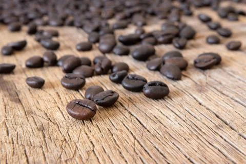 Roasted coffee beans background 写真素材