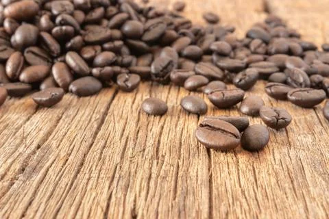 Roasted coffee beans background Stock Photos