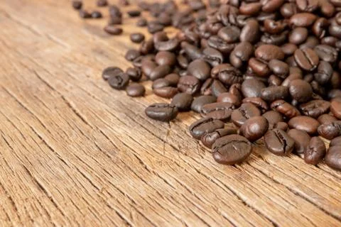 Roasted coffee beans background Stock Photos