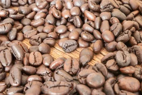 Roasted coffee beans background Stock Photos
