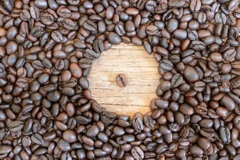 Roasted coffee beans background Stock Photos