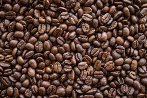 Roasted coffee beans background Stock Photos