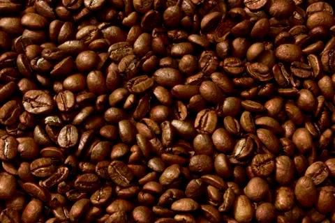 Roasted coffee beans background Stock Photos