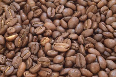 Roasted coffee beans background Stock Photos