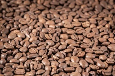 Roasted coffee beans background Stock Photos