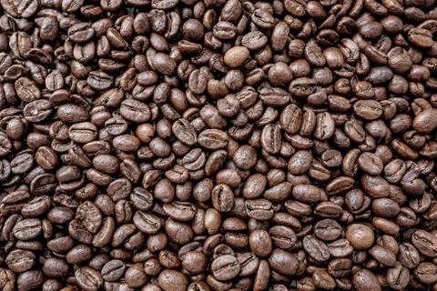 Roasted coffee beans background Stock Photos