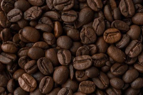 Roasted coffee beans as a background Foto stock