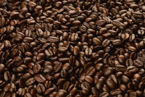 Roasted Coffee Beans Background Stock Photos
