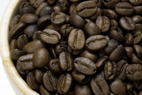 Roasted coffee beans background Stock Photos