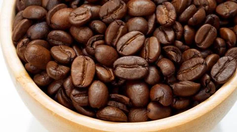 Roasted coffee beans background Stock Photos