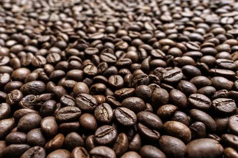 Roasted coffee beans background Stock Photos