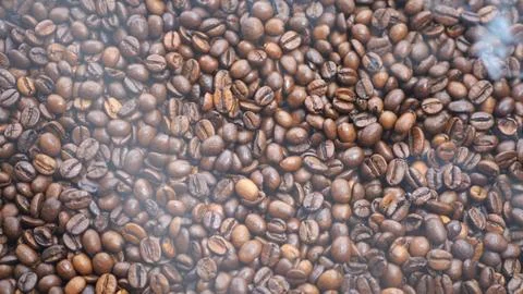 Roasted coffee beans background Stock Photos