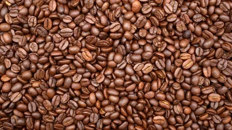 Roasted Coffee Beans Background Rotating. 動画素材 194614561