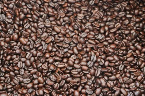Roasted Coffee Beans Background Texture Stock Photos