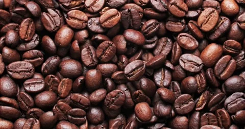 Roasted Coffee Beans Background. Video Loop. Close-Up Stock Footage 140994500