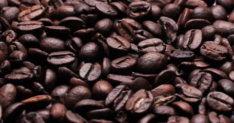 Roasted Coffee Beans Background. Video Loop. Close-Up Stock-Footage 140995265