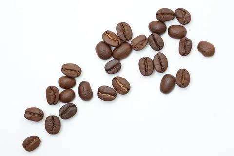Roasted coffee beans, brown coffee bean Stock-Fotos