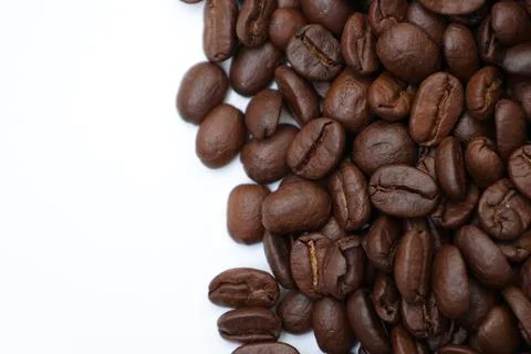 Roasted coffee beans, brown coffee bean Stock Photos
