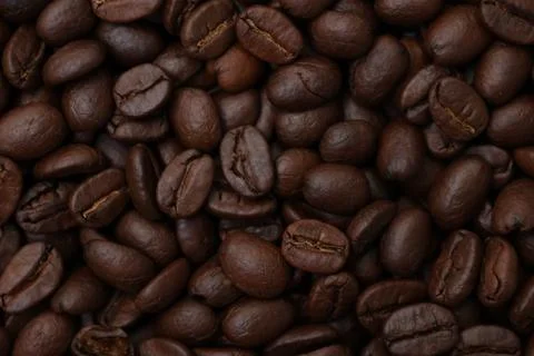 Roasted coffee beans, brown coffee bean Fotos Stock