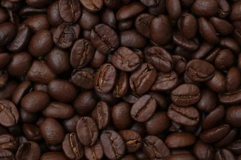 Roasted coffee beans, brown coffee bean 写真素材