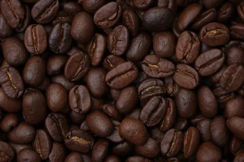 Roasted coffee beans, brown coffee bean Fotos Stock
