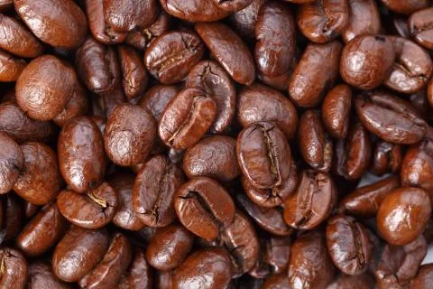 Roasted coffee beans, can be used as a background Stock Photos