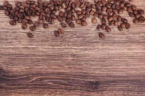 Roasted coffee beans, can be used as a background. Stock Photos