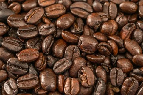 Roasted coffee beans, can be used as a background Stock Photos
