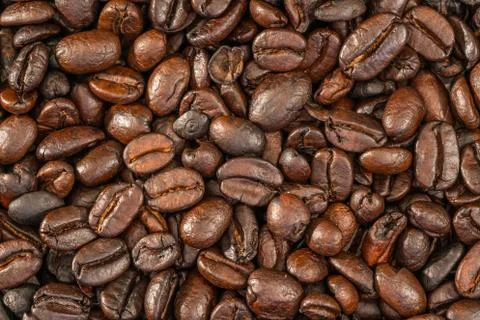 Roasted coffee beans, can be used as a background Stock Photos