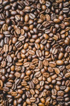 Roasted coffee beans, can be used as a background Stock Photos