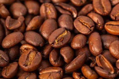 Roasted coffee beans can be used as a background Stock Photos